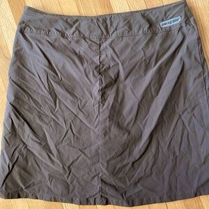 Patagonia Skort Womens 8 Brown Performance Lightweight Nylon Tech Outdoor Hiking